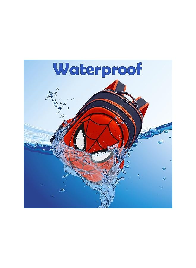 PROMASS حقيبة مدرسية للأولاد والبنات، حقيبة ظهر بوجه سبايدرمان مقاومة للماء، حقيبتان سفر مزدوجتان، حقيبة مدرسية هدايا للأطفال - Image 5