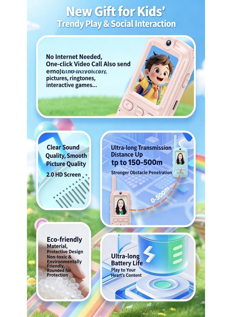 ALTRONE Kids Interactive Video Chat Toy, 4th Gen, One-Button Voice & Video Play, Safe ABS Toy for Children - Image 2