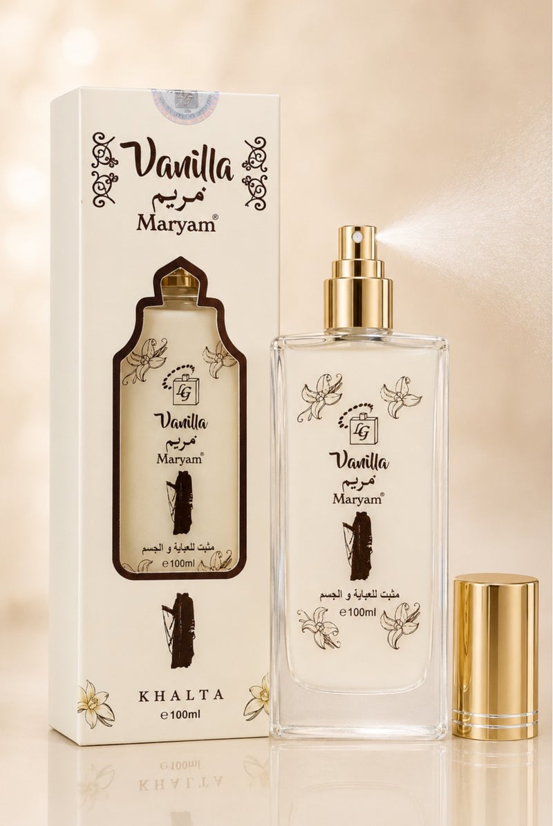 Vanilla Khalta Perfume Mist 100ml – Long Lasting Premium Luxury Vanilla Fragrance Mist for Body & Clothing | Sweet Warm Scent Spray for Everyday Use
