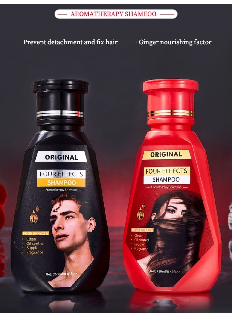 أوريجنال عبوتان من شامبو معطر 4 في 1 (250 مل للرجال + 250 مل للنساء)، ينظف الشعر ويتحكم في إفراز الزيوت، ويتركه ناعمًا ومعطرًا - Image 2