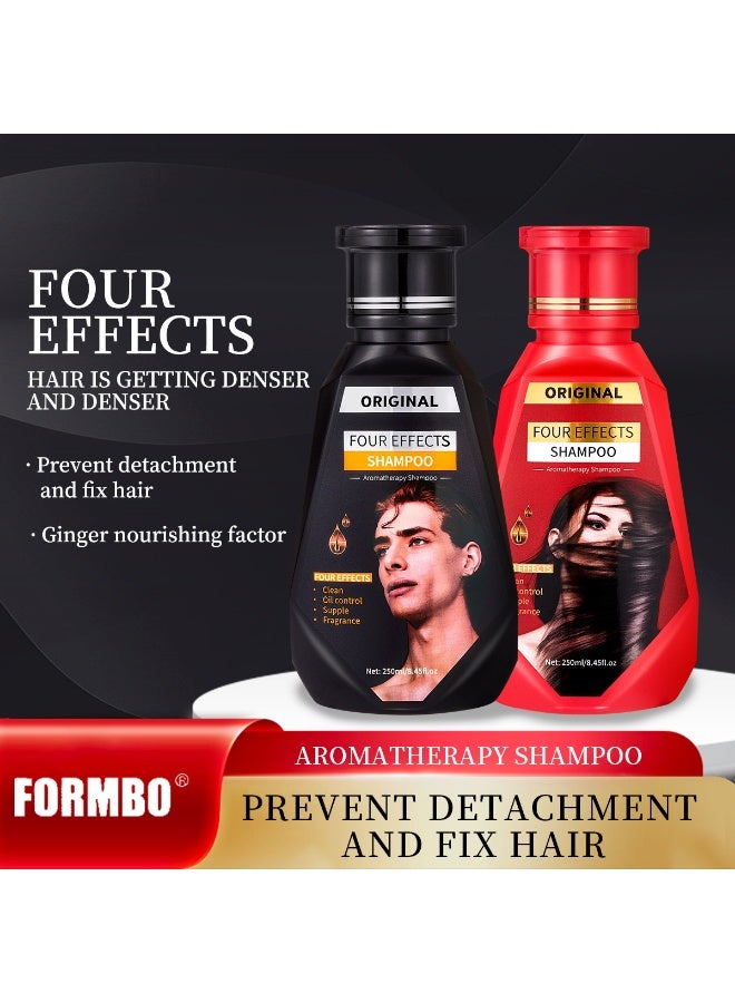 أوريجنال عبوتان من شامبو معطر 4 في 1 (250 مل للرجال + 250 مل للنساء)، ينظف الشعر ويتحكم في إفراز الزيوت، ويتركه ناعمًا ومعطرًا - Image 3