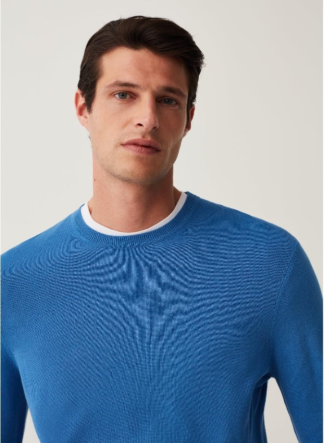 او في اس بلوفر بياقة دائرية - Image 1