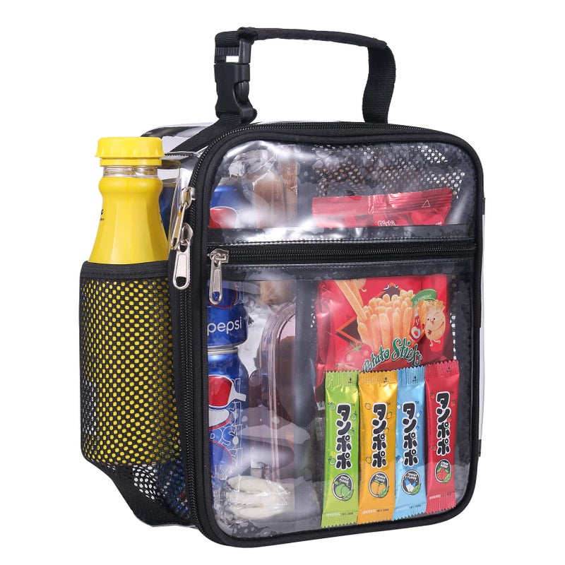 Oraben Stadium Approved Clear Lunch Bag for Sprots Work,Clear Lunch Box Durable PVC Plastic See Through Lunch Bag for Prison Correctional Officers Stadium Events - Image 1