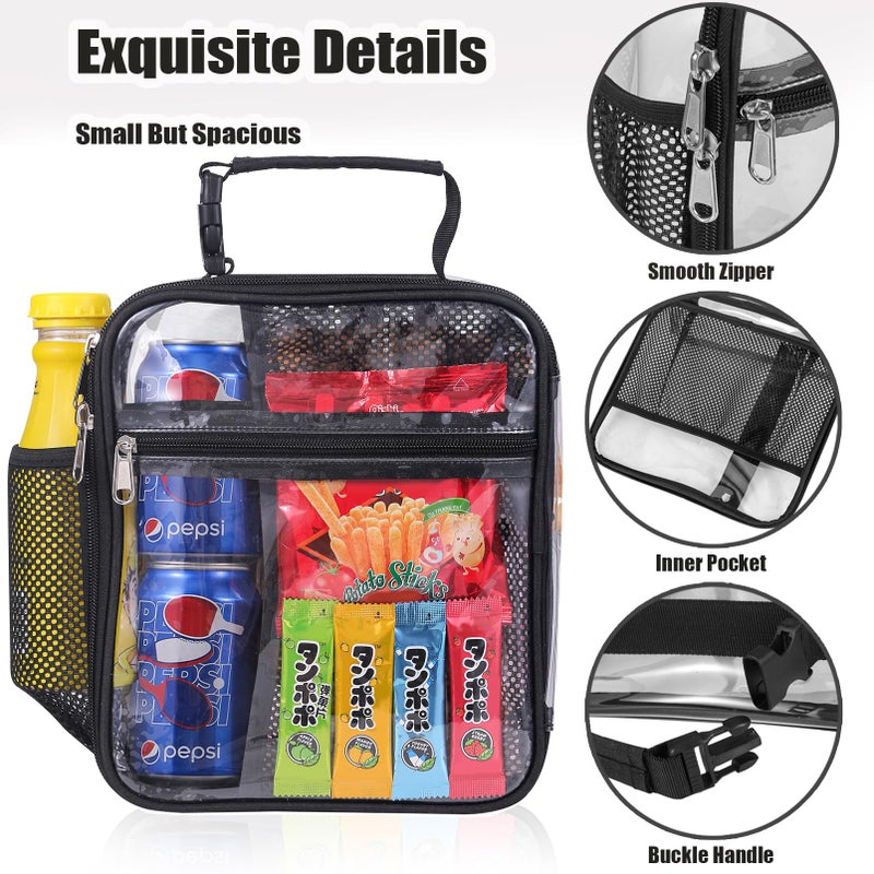 Oraben Stadium Approved Clear Lunch Bag for Sprots Work,Clear Lunch Box Durable PVC Plastic See Through Lunch Bag for Prison Correctional Officers Stadium Events - Image 4