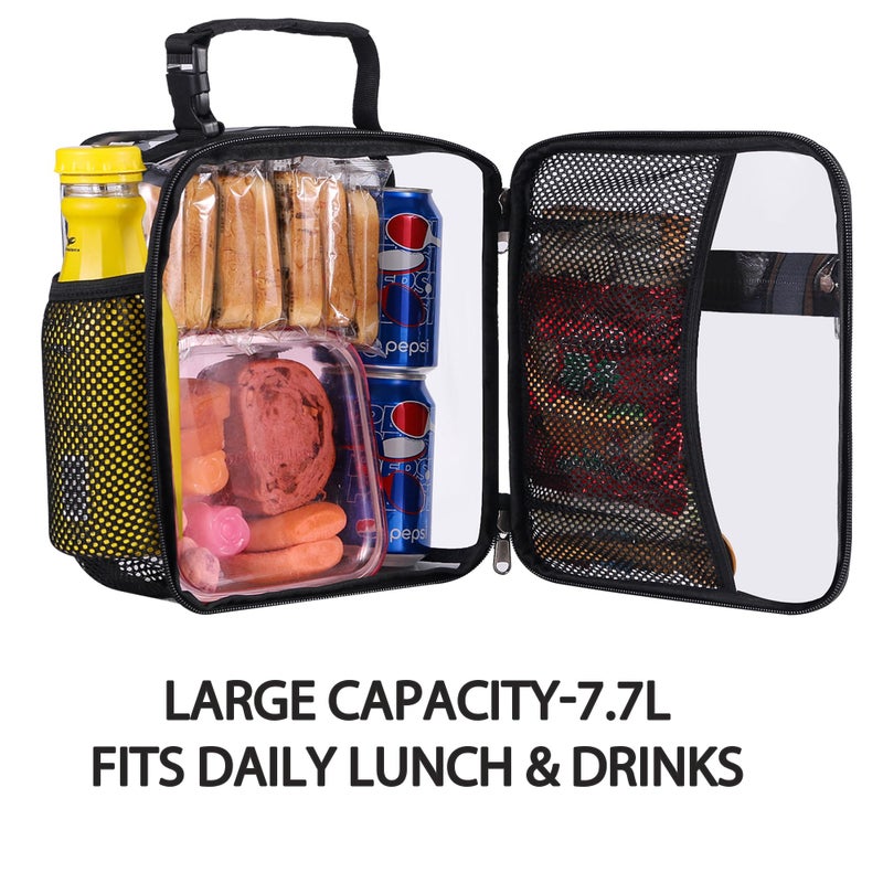 Oraben Stadium Approved Clear Lunch Bag for Sprots Work,Clear Lunch Box Durable PVC Plastic See Through Lunch Bag for Prison Correctional Officers Stadium Events - Image 3