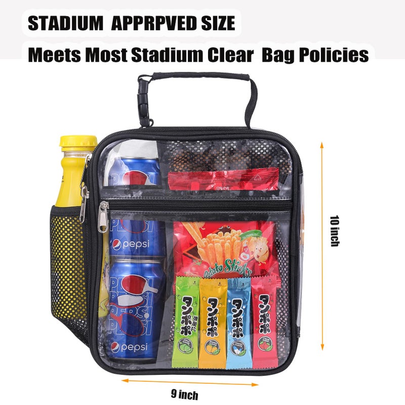 Oraben Stadium Approved Clear Lunch Bag for Sprots Work,Clear Lunch Box Durable PVC Plastic See Through Lunch Bag for Prison Correctional Officers Stadium Events - Image 5