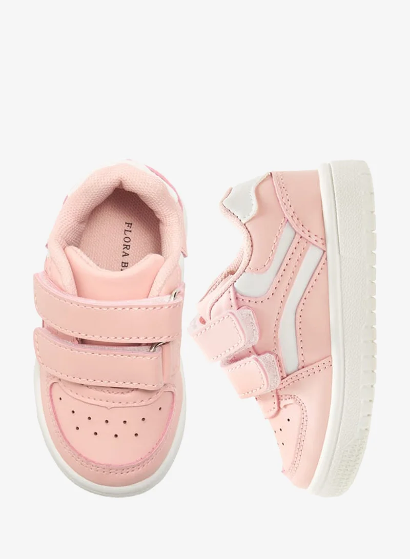Flora Bella By Shoexpress Girls Panelled Sneakers With Hook And Loop Closure