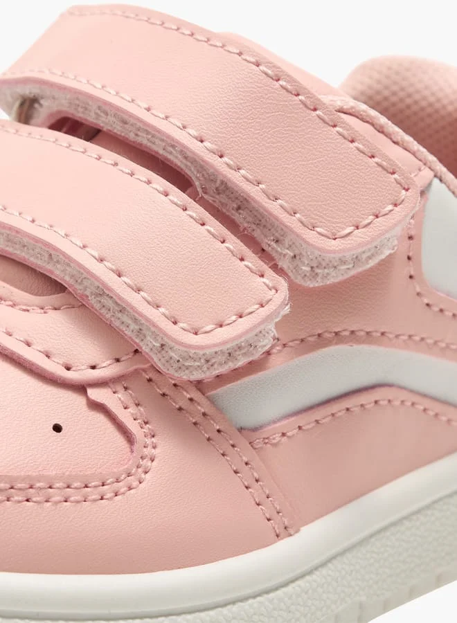 Flora Bella By Shoexpress Girls Panelled Sneakers With Hook And Loop Closure