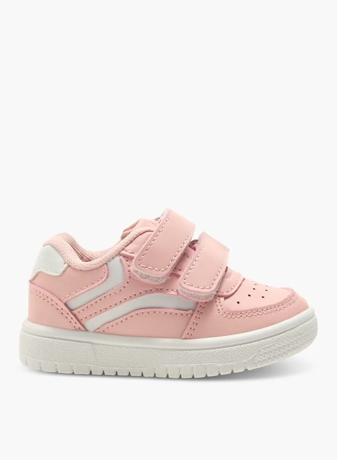Flora Bella By Shoexpress Girls Panelled Sneakers With Hook And Loop Closure