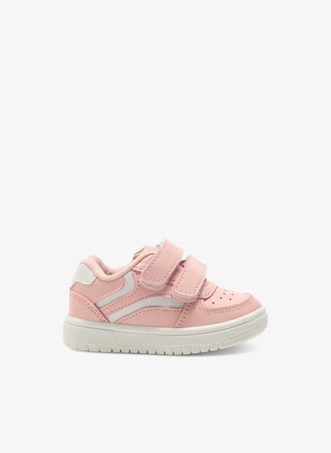 Flora Bella By Shoexpress Girls Panelled Sneakers With Hook And Loop Closure