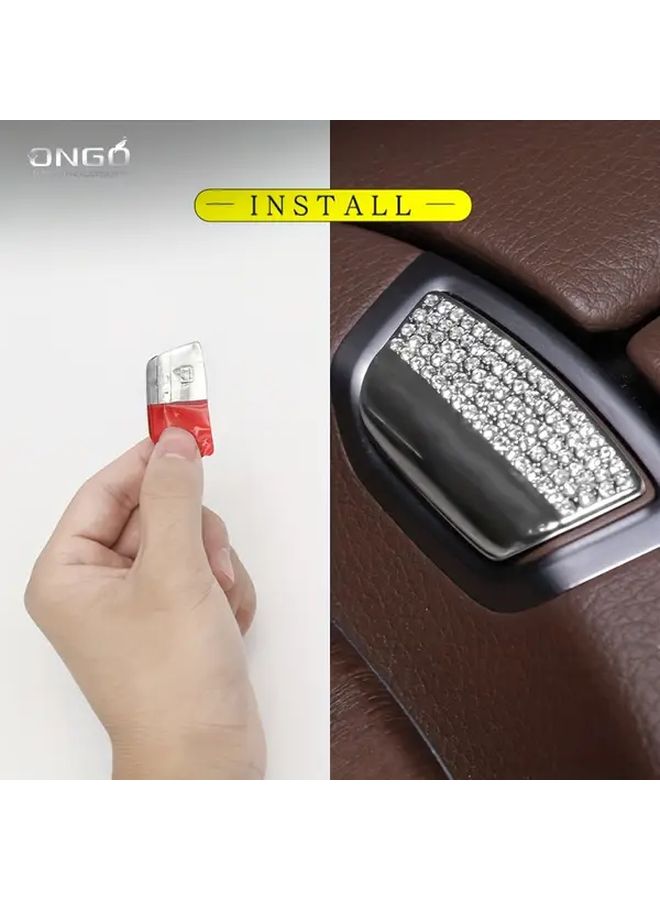 Preciosa Crystal Armrest Box Button for Mercedes E Class W213 2016 2023 Zinc Alloy Silvery - Image 3