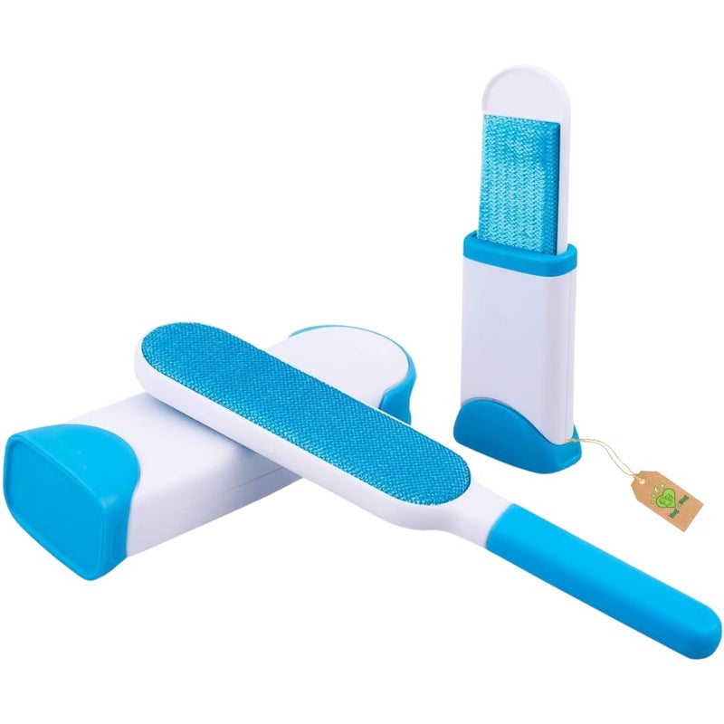 Healing Leaf HL'sPet Cat Hair Remover - Double-Sided Standard-Size, Travel Pet Hair Removal Brush, Self-Cleaning Base - Remove Cat and Dog Fur, Lint from Carpet, Car Seat, Couch, Clothing, Bedding etc - Image 2