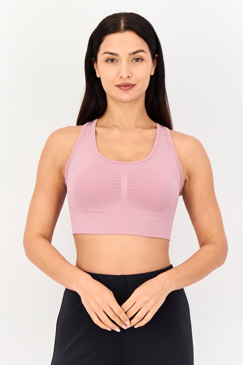 Adidas x Formotion Women Sportswear Fit Training Sports Bra, Mauve - Image 1