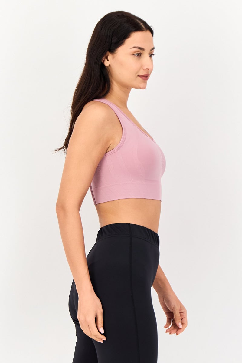 Adidas x Formotion Women Sportswear Fit Training Sports Bra, Mauve - Image 4