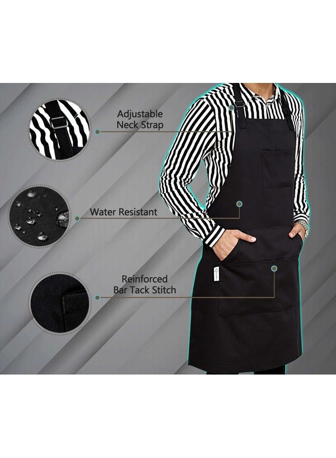 Ruvanti Professional Grade Durable Extra Large XXL Men/Women Aprons for Cooking BBQ Work Chef Apron - Image 3