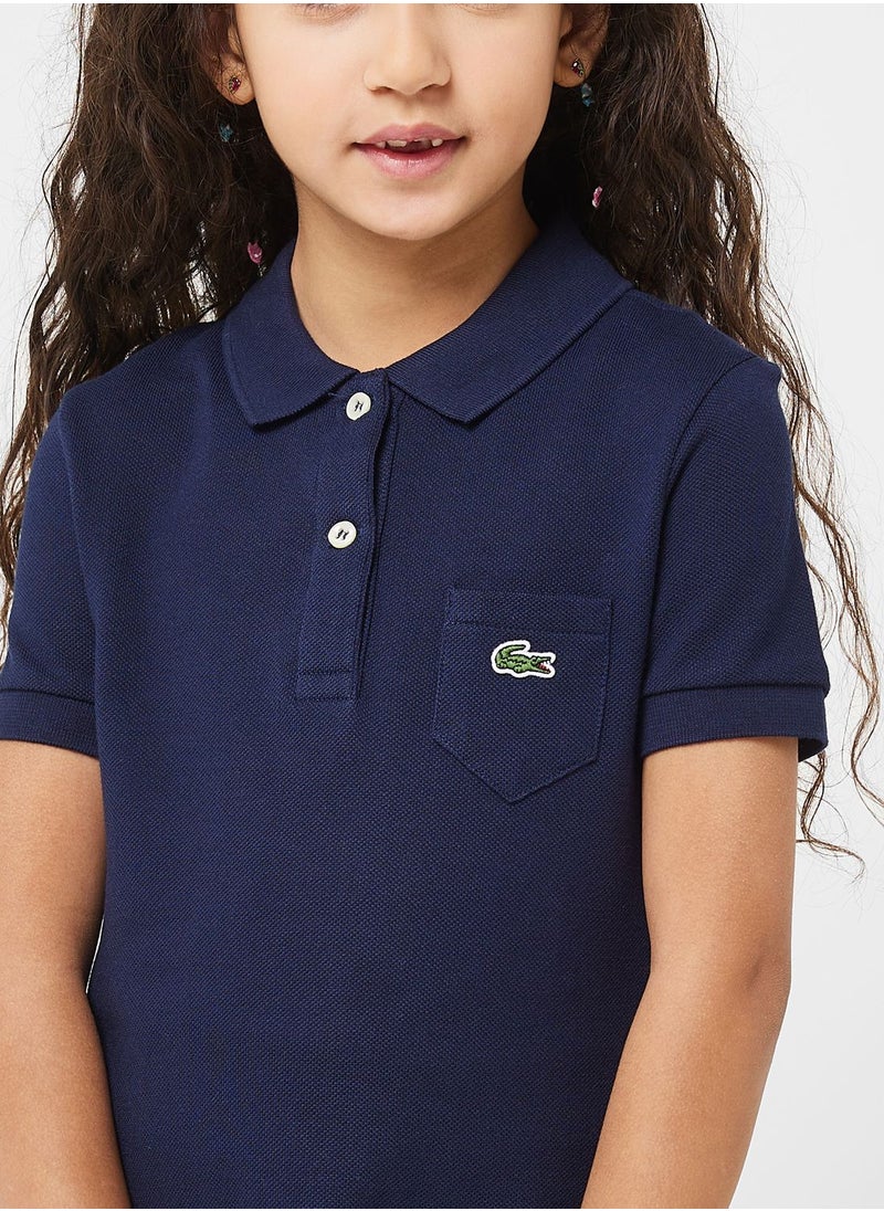 LACOSTE - Kids Pocket Detail Dress - Image 1