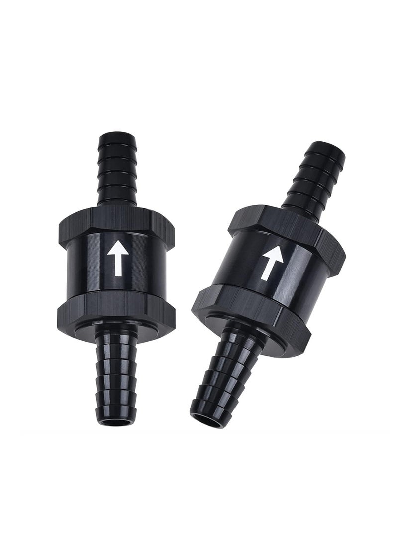 Yakumuz 3/8" Fuel Check Valve Yakumuz One Way Inline Non Return Diesel Gasoline Black(10mm OD 2PCS) - Image 1