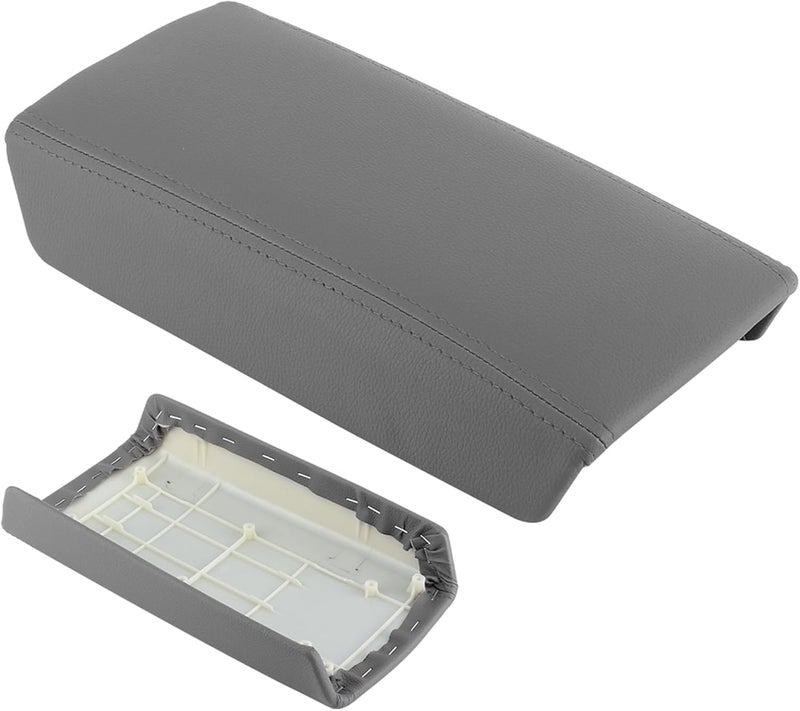 aqxreight Center Console Armrest Lid Central Box Cover Fit F Center Console Armrest Lid Central Box Cover for 2003-2007 | HighQuality Leather | Ea 2003-2007 (Grey) - Image 2