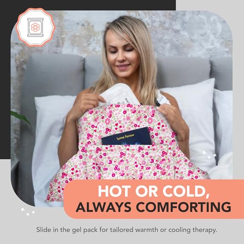 W&F HOME Hysterectomy Pillow for Abdominal Surgery, C Section Pillows, Post Hysterectomy Recovery Must Haves, Recovery Gifts Products, After Surgeries Tummy Tuck Pillow, Heart Surgery Pillows - Pink Flower - Image 3