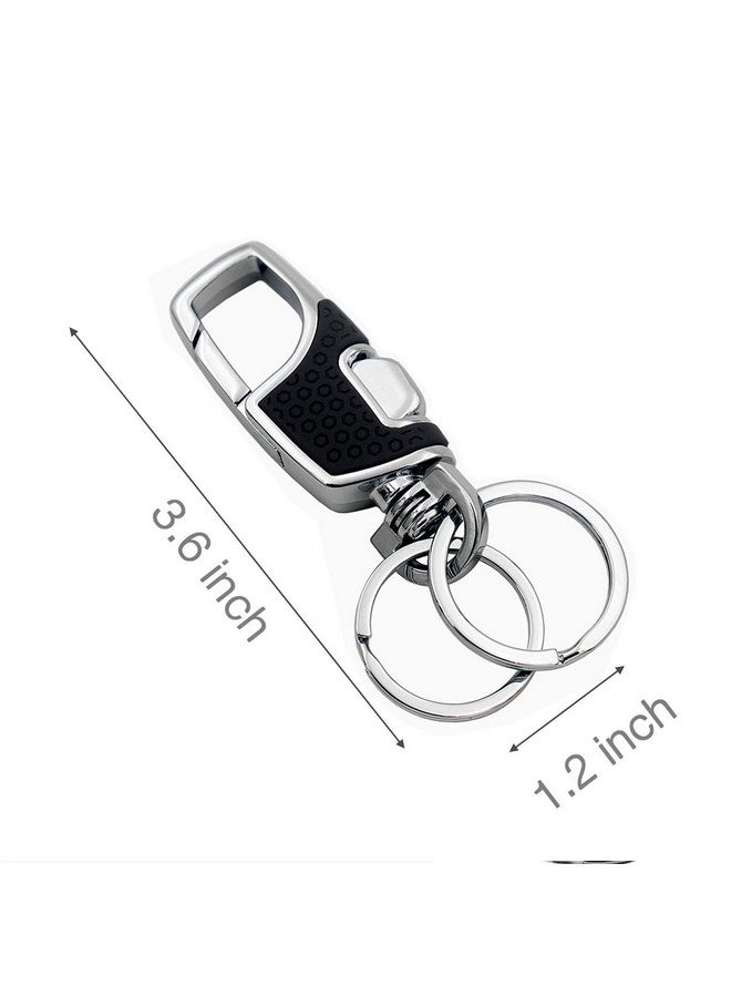 Lancher Key Chain With (2 Extra Key Rings And Gift Box) Heavy Duty Car Keychain For Men And Women Black - Image 4