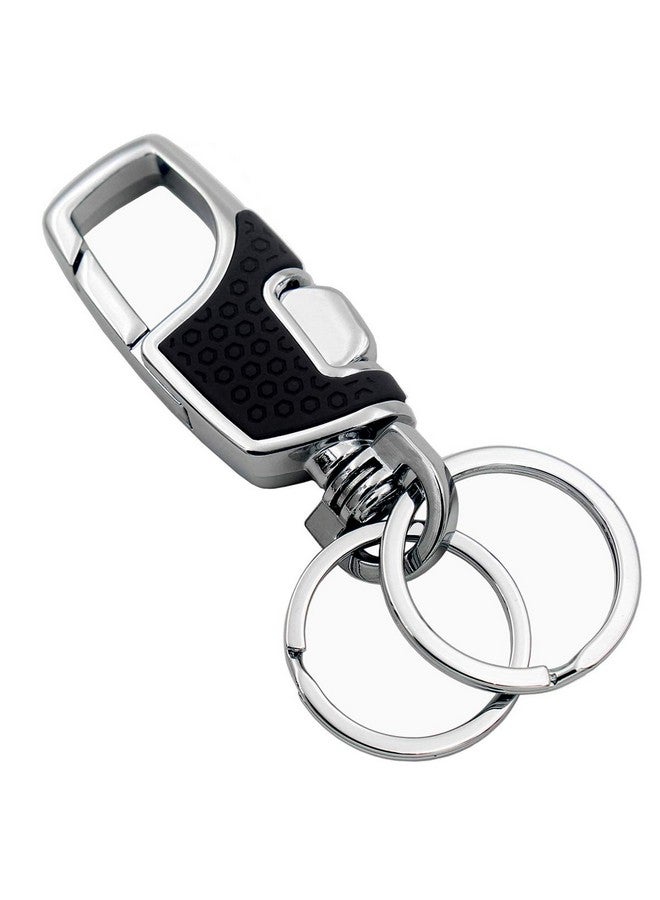 Lancher Key Chain With (2 Extra Key Rings And Gift Box) Heavy Duty Car Keychain For Men And Women Black - Image 2