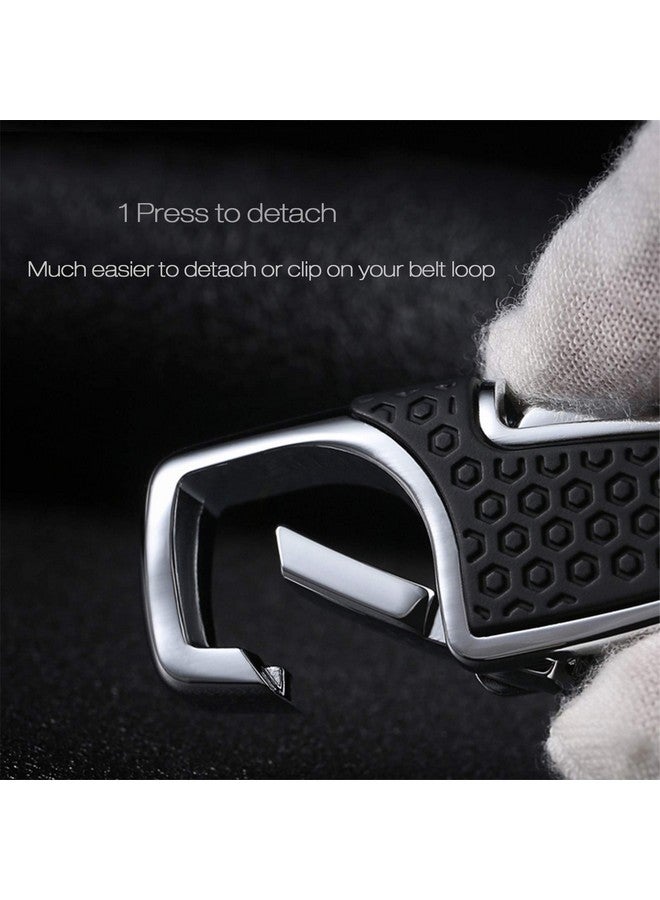 Lancher Key Chain With (2 Extra Key Rings And Gift Box) Heavy Duty Car Keychain For Men And Women Black - Image 3