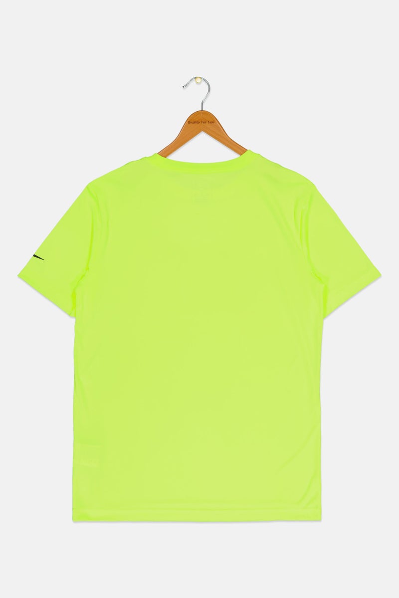 Nike تي شيرت تدريب بأكمام قصيرة للأطفال من نايك 3 براند بواسطة راسل ويلسون، لون ليموني - Image 2