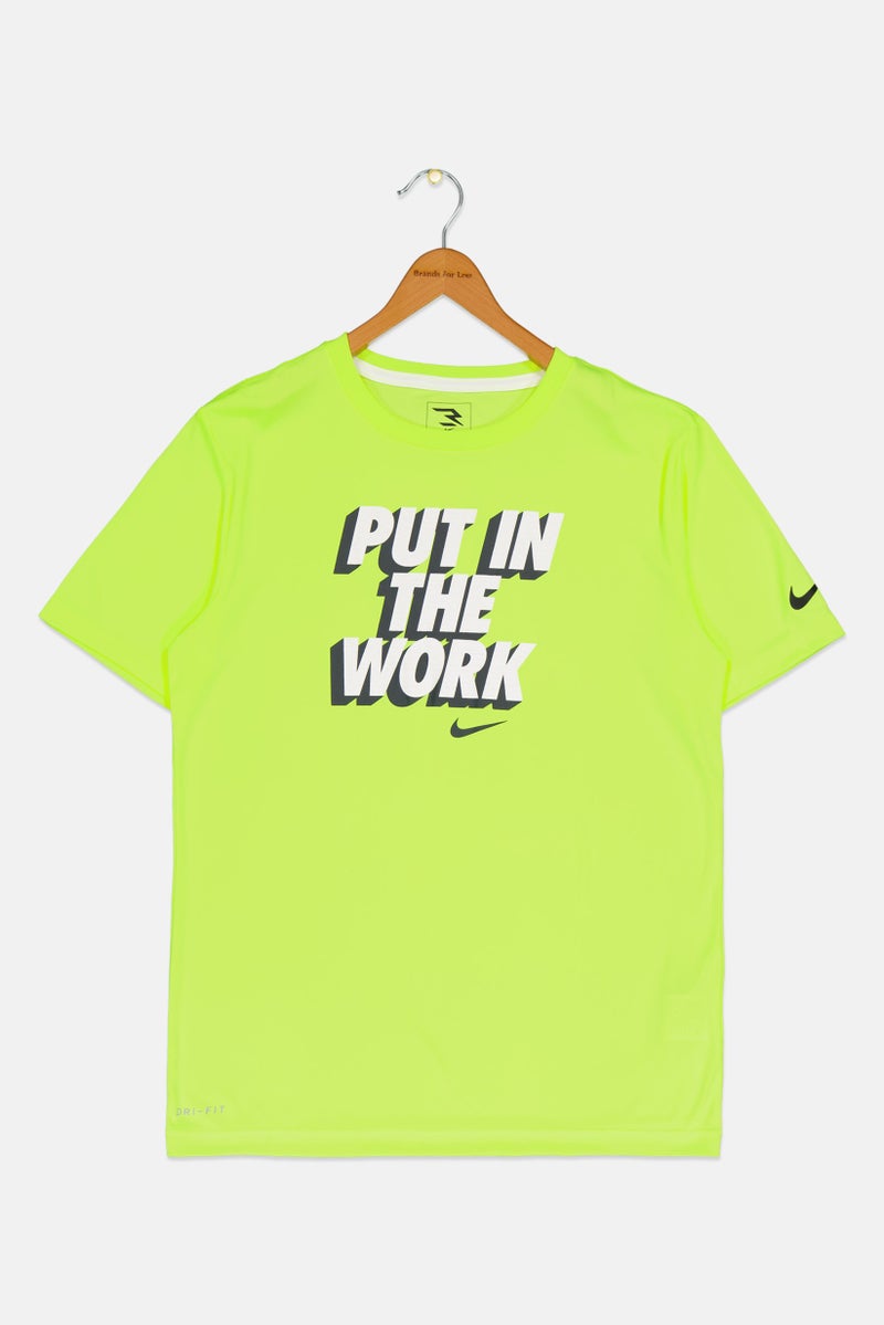 Nike تي شيرت تدريب بأكمام قصيرة للأطفال من نايك 3 براند بواسطة راسل ويلسون، لون ليموني - Image 1