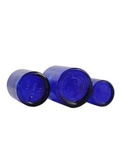 Elandy 2PCS 60ML/2oz Blue Glass Pump Bottles with Black Pump Top Cosmetic Make-up Cream Lotion Sample Packing Storage Container Vial Jar for Emulsion Essence  - Image 3
