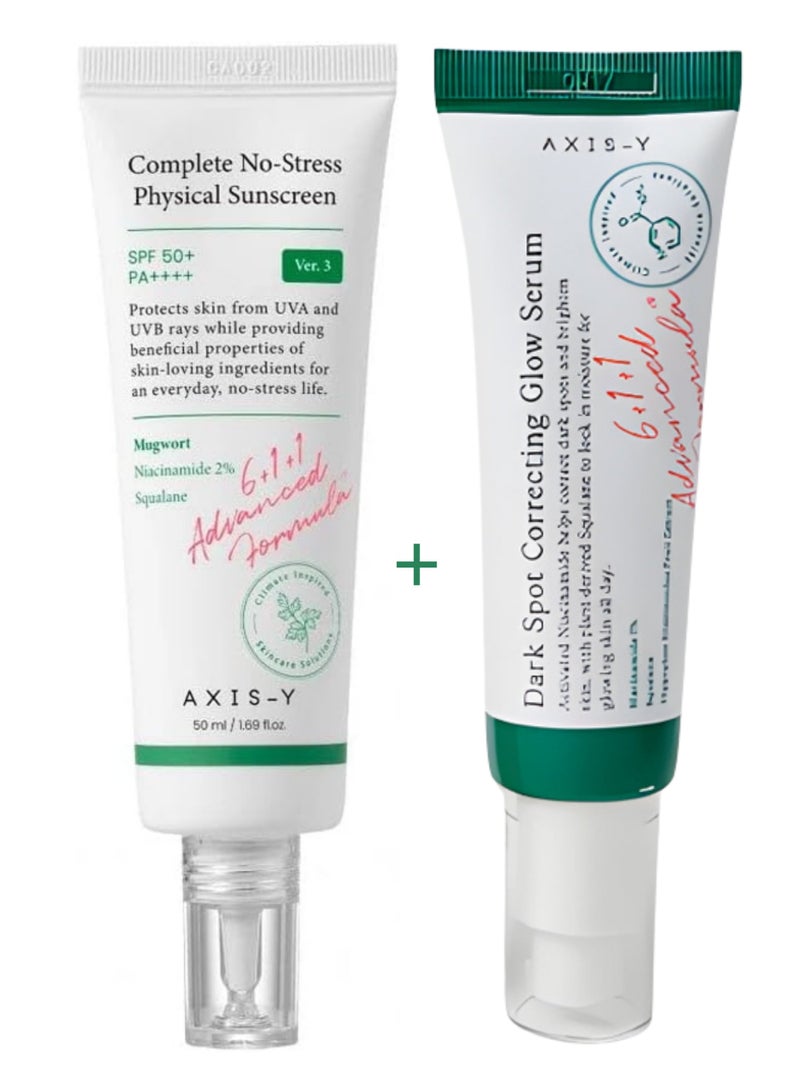 AXIS-Y Axis Y Duo: Dark Spot Correcting Serum (50 ml) and Physical Sunscreen SPF 50 (50 ml)