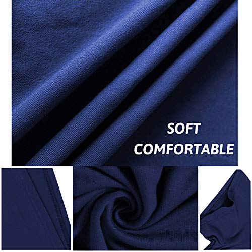 TINYHI Women's Swing Loose Short Sleeve Tshirt Fit Comfy Casual Flowy Tunic Cotton Dress Black,X-Large - Image 4