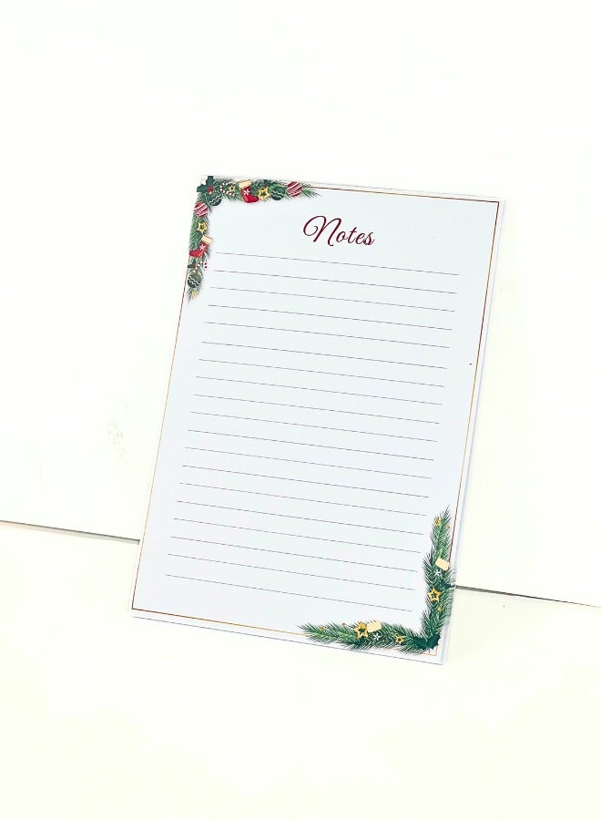 Generic Personalized Christmas Notepads - Pack of 5- 50 Sheets with To-Do List - Customizable with Names and Festive Designs - Image 1