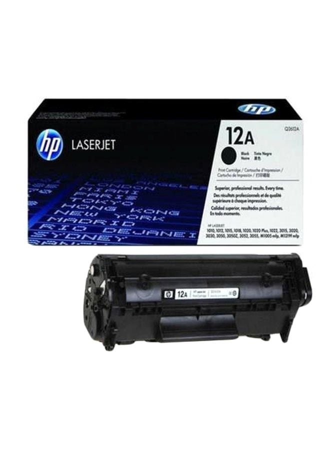 HP خرطوشة حبر 12A أصلية لطابعة ليزر جيت أسود - Image 1