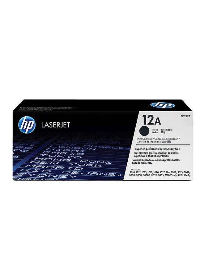 HP خرطوشة حبر 12A أصلية لطابعة ليزر جيت أسود - Image 2