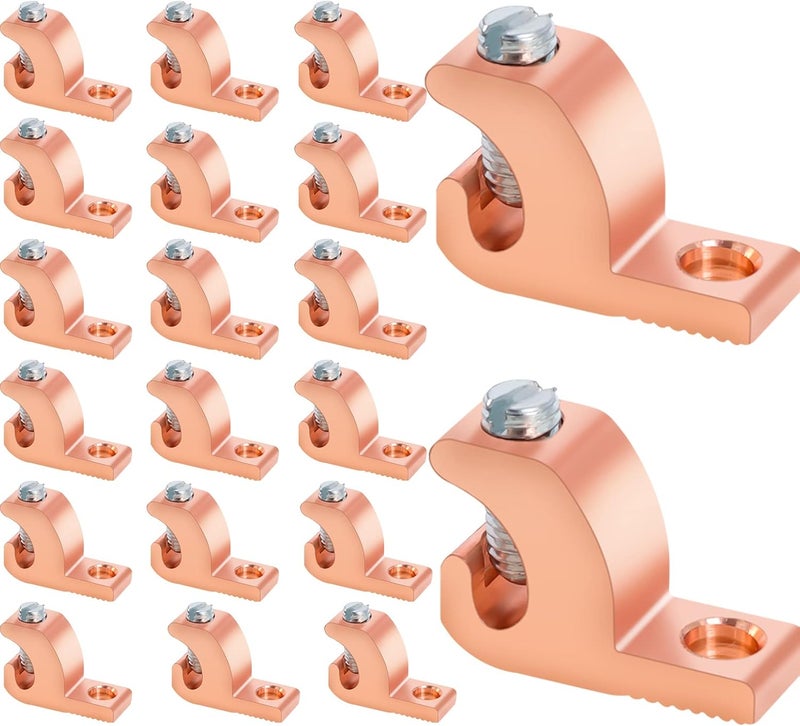 Swess Pool Bonding Lug Lay in connector Lay in Lugs with High Conductivity Copper Alloy for Grounding Swimming Pool and Conduits 414 Wire Range20Packs - Image 1