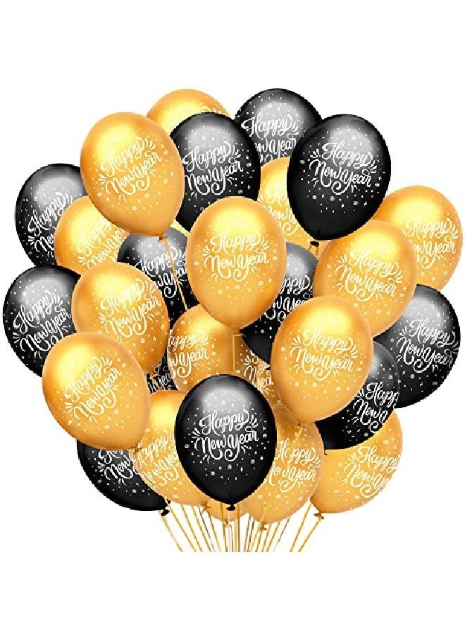 KATCHON Huge Happy New Year Balloons Pack Of 50 | Happy New Year Latex Balloons For New Years Eve Party Supplies 2022 | New Years Balloons For Happy New Year Decorations 2022 | New Years Balloons 2022  - Image 1