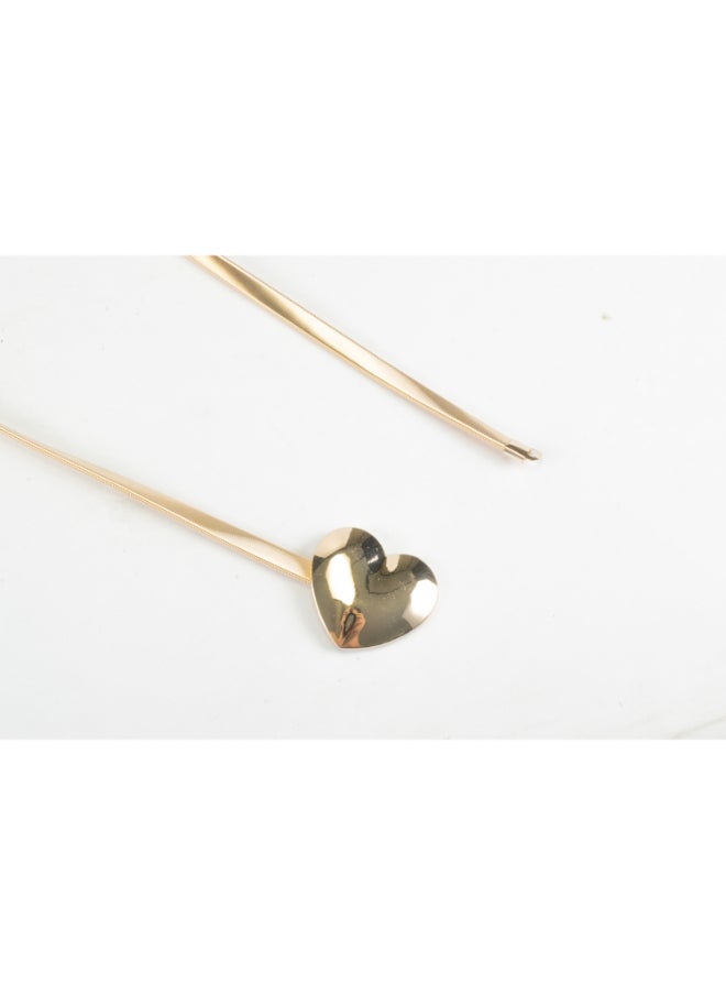 Generic Golden Metal Spring Belt for Her - Heart  - Image 3