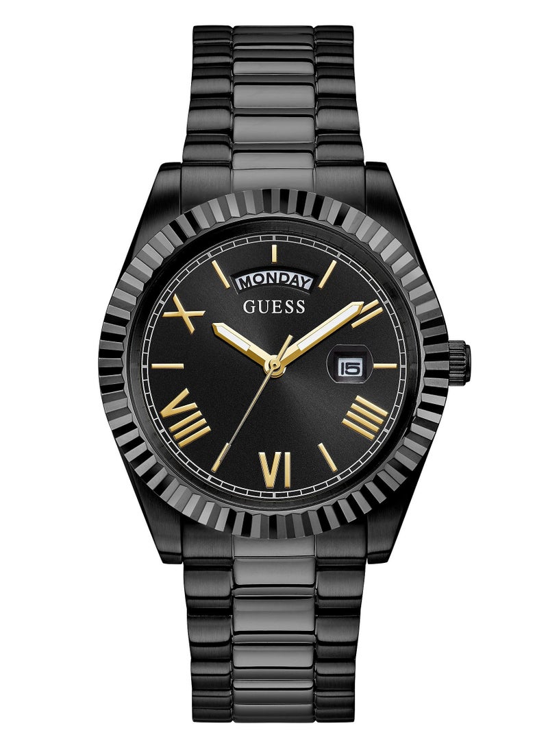 Guess Men’s Black Case Black Stainless Steel Watch GW0265G4 - Image 1