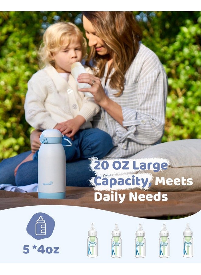 GROWNSY Portable Bottle Warmer, GROWNSY Fast Baby Bottle Warmer On The Go, Cordless Travel Milk Warmer for Breastmilk/Formula, with Precise Temperature Control, Memory Function  - Image 4