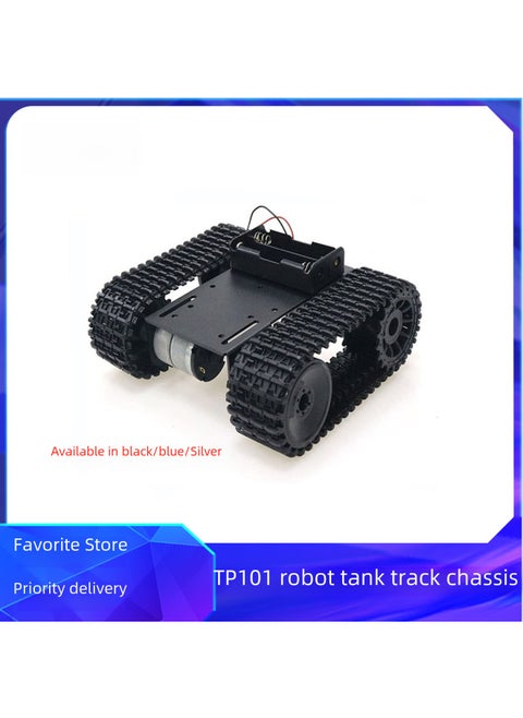 Value Pack Tp101 Robot Tank Tracks Chassis Compatible Arduino Smart Car Metal Panel 33 Motor Toy Remote Control Car-Color:Blue