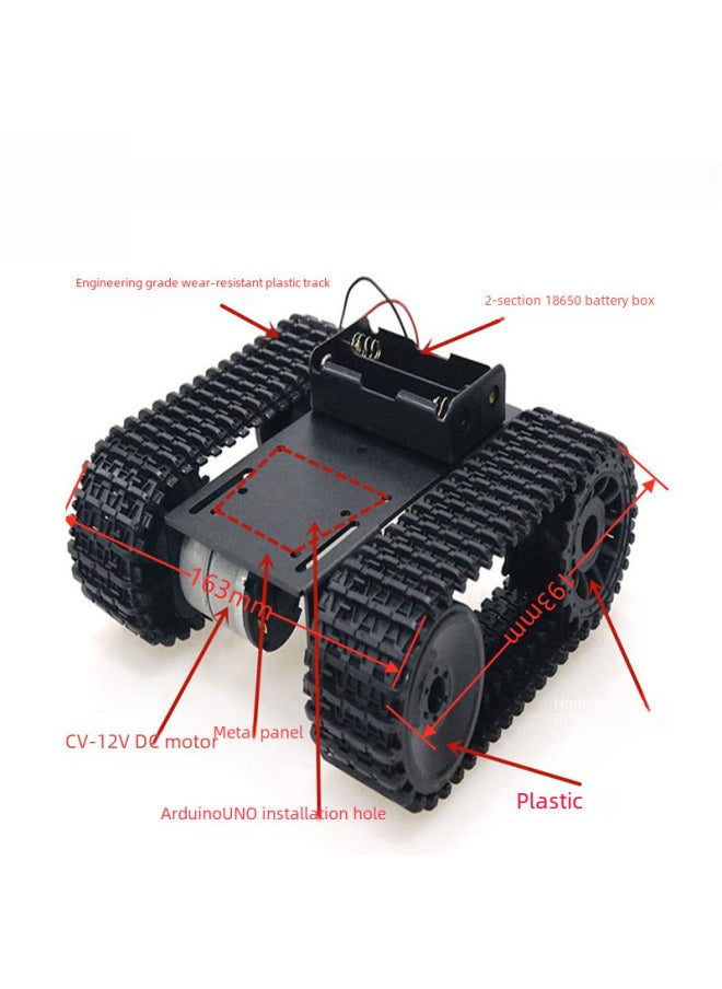 Value Pack Tp101 Robot Tank Tracks Chassis Compatible Arduino Smart Car Metal Panel 33 Motor Toy Remote Control Car-Color:Blue