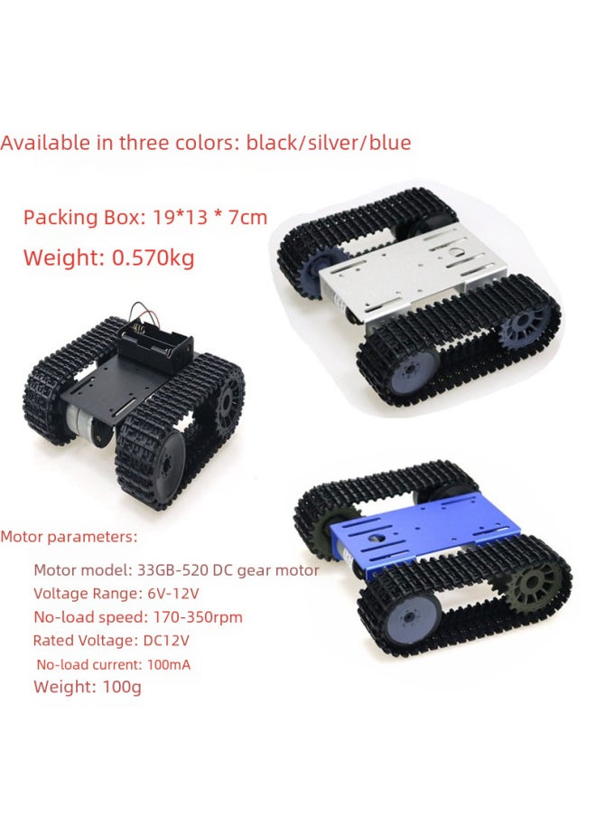 Value Pack Tp101 Robot Tank Tracks Chassis Compatible Arduino Smart Car Metal Panel 33 Motor Toy Remote Control Car-Color:Blue