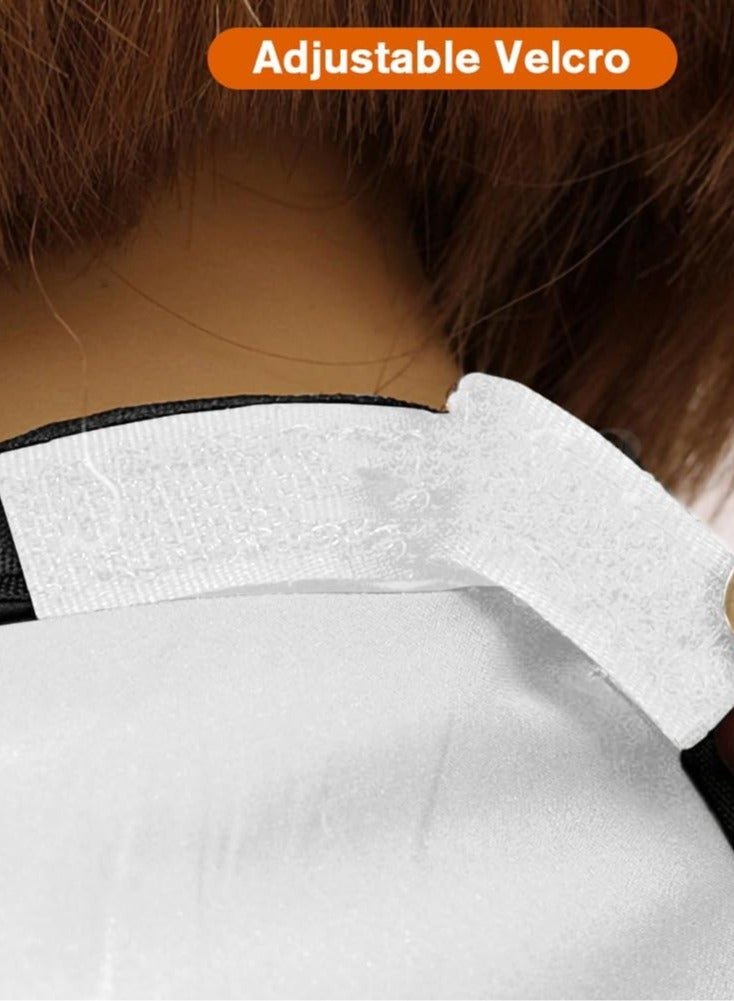 عام مريلة اللحية للرجال، مريلة هدية لتشذيب اللحية للحلاقة وقص الشعر، قطعة قماش مقاومة للماء غير لاصقة لالتقاط الشعر مع كوبين شفط، باللون الأبيض - Image 5