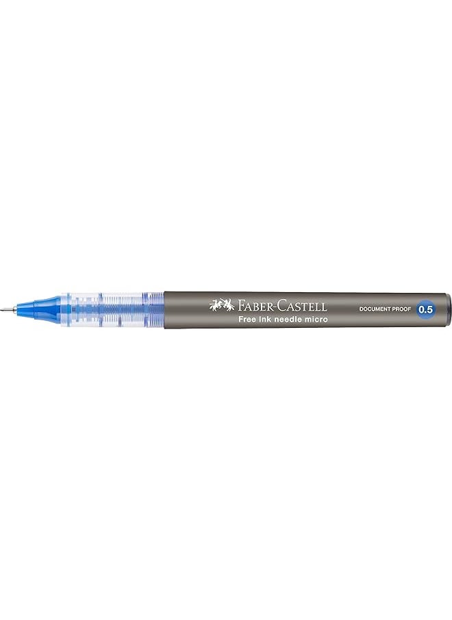 FABER-CASTELL - Free Ink Roller Needle 12 Pieces Set 0.5 Mm Ball Diameter Color Blue - Image 1