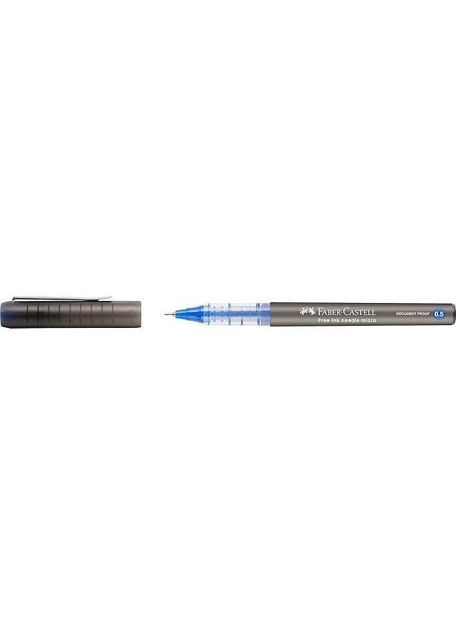 FABER-CASTELL - Free Ink Roller Needle 12 Pieces Set 0.5 Mm Ball Diameter Color Blue - Image 1