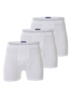 COTTONIL Pack of 3 White Combed Cotton 100% Short Underwear for Men  - Image 1