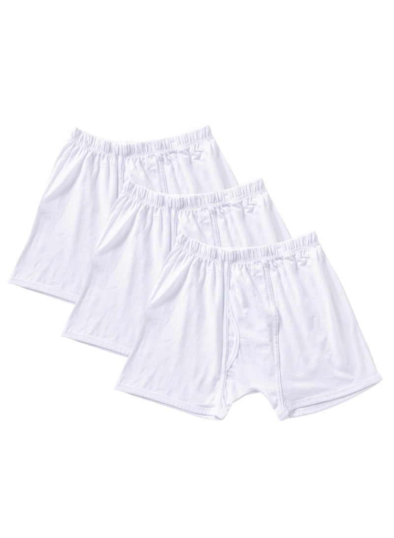 Cottonil Pack of 3 White Combed Cotton 100% Short Underwear for Men - Image 1