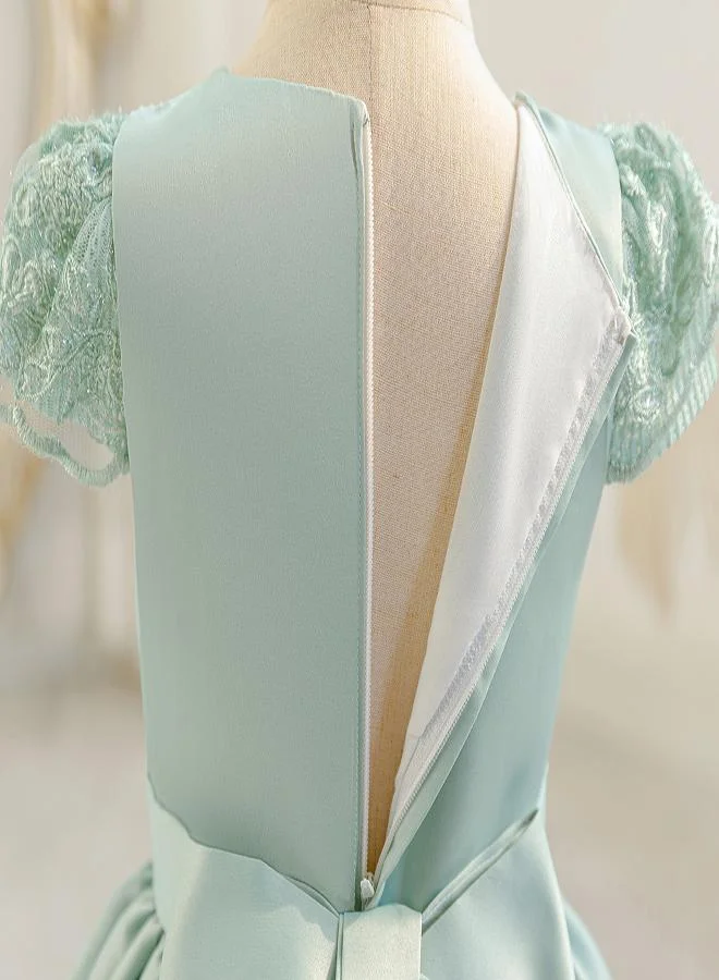babyqlo Embroidered Satin Dress