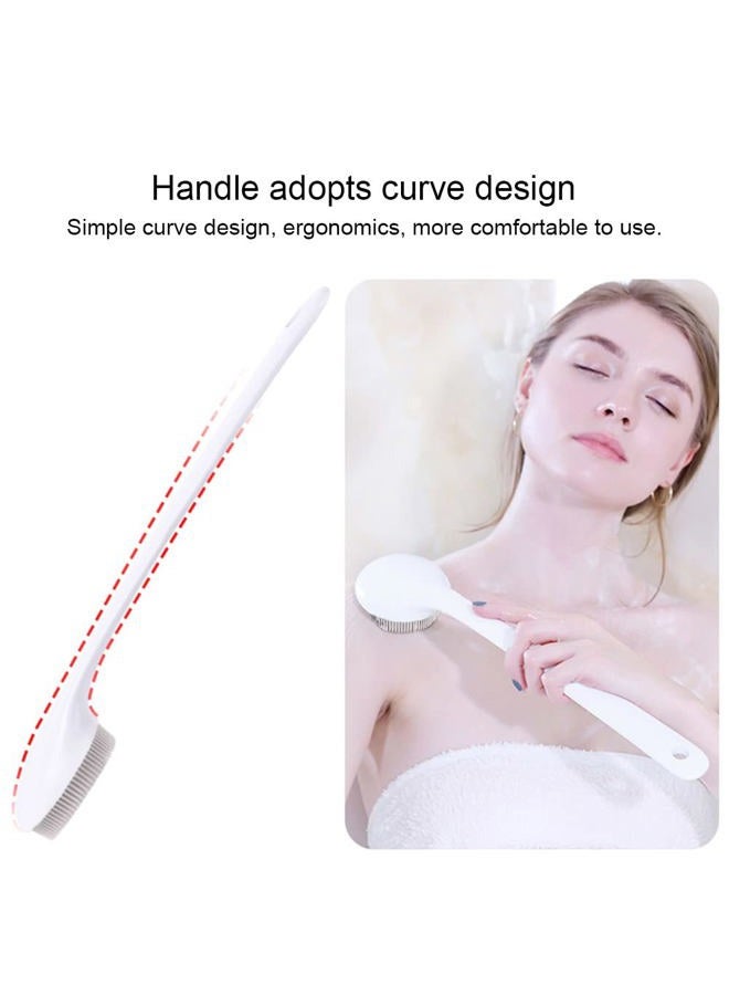 V-TOP Silicone Back Scrubber for Shower, Exfoliating Body Scrubber with Handle, Soft Shower Scrub Exfoliator Brush for Men and Women, BPA Free, Non-Slip (Grey) - Image 2