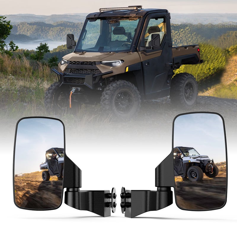 Ranger Side Mirrors Door Mounted Esploratori UTV Side Mirrors for FullDoor Polaris Ranger Compatible With 20182024 Polaris Ranger CREW SP XP 570 1000 201924 Commercial Pro XDONLY FOR FULL DOORS